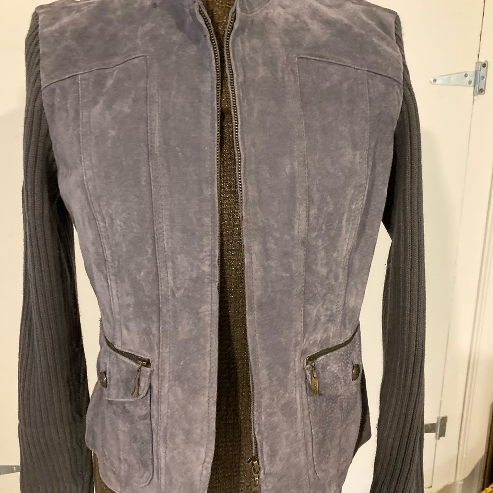 AMI Suede Sweater Jacket